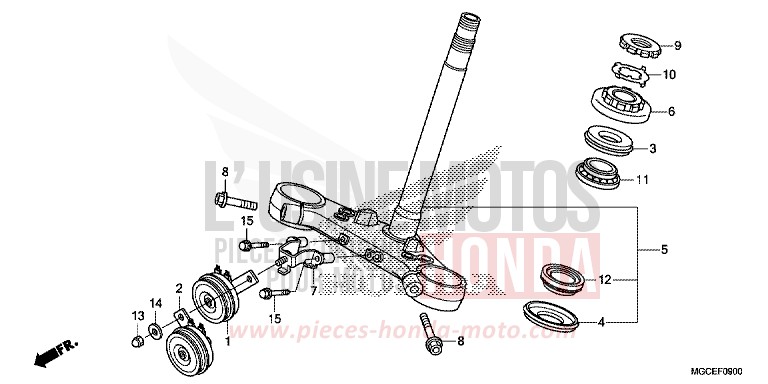 LENKSCHAFT von CB1100 ABS GRAPHITE BLACK (NHB01) von 2014